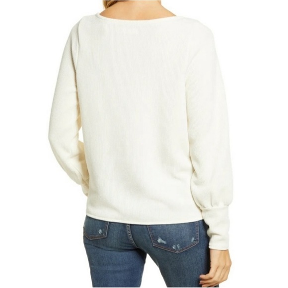 Madewell Ottoman Rib Square-Neck Top White Size S - Picture 2 of 10